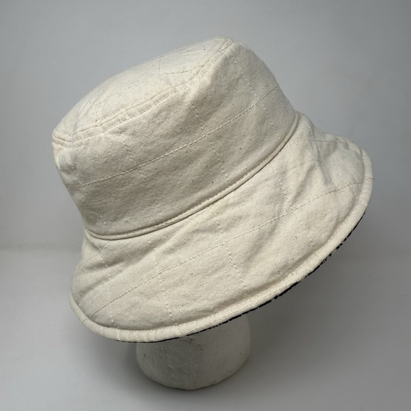 Madewell Reversible Quilted Bucket Hat In Twilight Cream Navy Paisley Size S/M - Picture 3 of 10